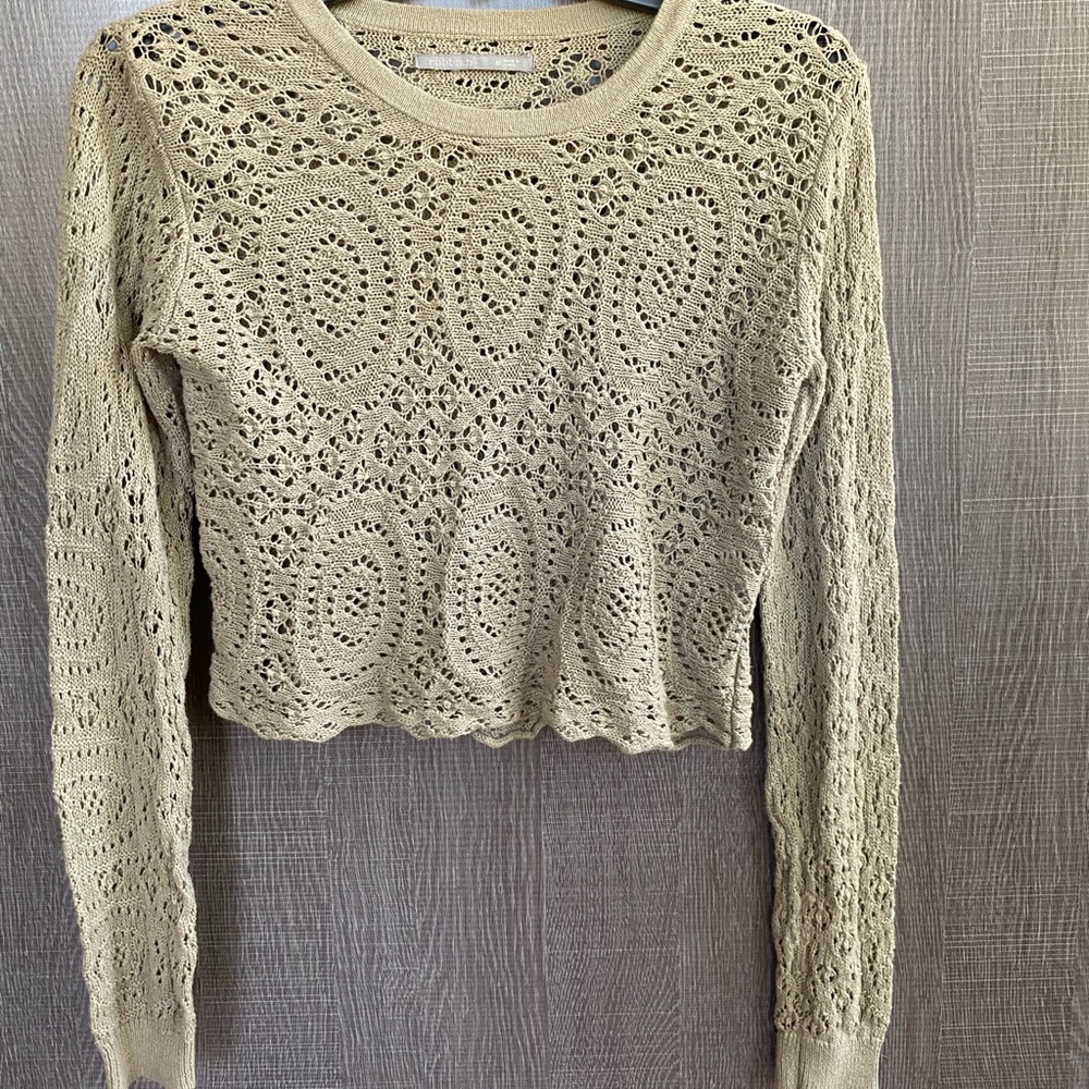 Rubbish Green Long Sleeve Knit Sweater Top